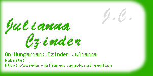 julianna czinder business card